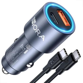 CARREGADOR CARRO GAR241 1USB 1USBC