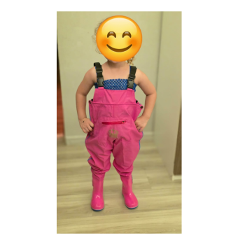 JARDINEIRA C/ BOTA KING KIDS PVC ROSA