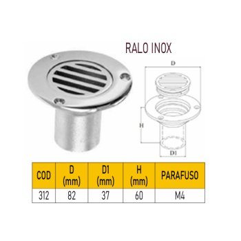 RALO INOX REDONDO 38X57MM