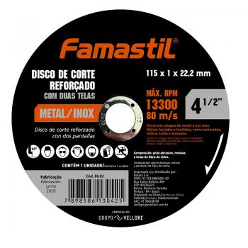 DISCO CORTE FAMAC 4-1/2X1.0 METAL/INOX