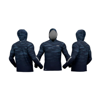 CAMISETA MARINE CAMMO AZUL C/CAPUZ