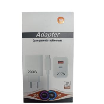 CARREGADOR TELEFONE MI 200W TIPO C + USB