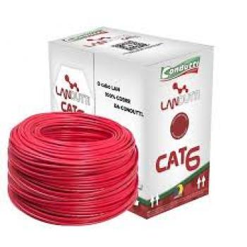 CABO DE REDE CAT6 VERMELHO CONDUTTI
