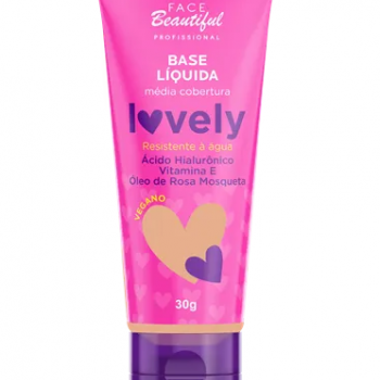 BASE LIQUIDA MEDIA COBERTURA  LOVELY FACE COR 1