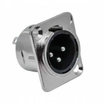 SOCKET PAINEL XLR 3 PINOS MACHO PRATT