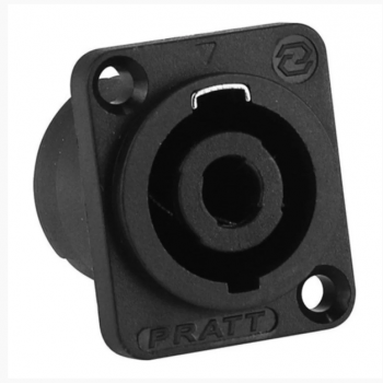 SOCKET SPEAKON 4 POLOS COM TRAVA DE METAL PRATT