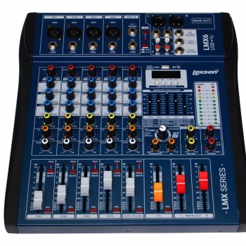 Lexsen LMX6 USB Mesa de som com 6 canais