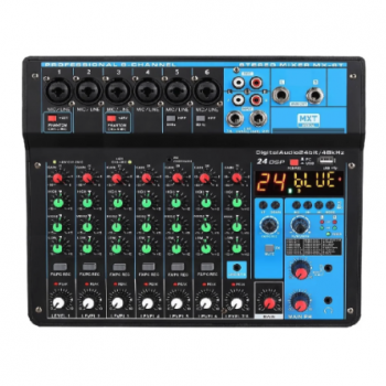 MESA DE SOM COM 8 CANAIS - MODELO: MX-8T