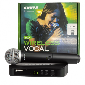 MICROFONE SEM FIO SHURE - BLX24BR/PG58-M15