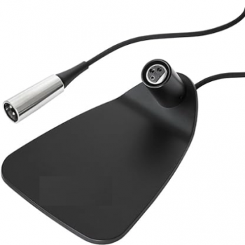 PLUGUE XLR FEMEA + BASE METAL COM CABO PARA MICROFONE GOOSENECK