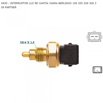 INTERRUPTOR LUZ RE CITROEN XANTIA XSARA BERLINGO 106 205 206 306 309 PARTNER SIMILAR: 4430