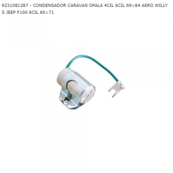 CONDENSADOR GM CARAVAN OPALA 4CIL 6CIL 69>84 AERO WILLYS JEEP F100 6CIL 60>71 SIMILAR: OL22662