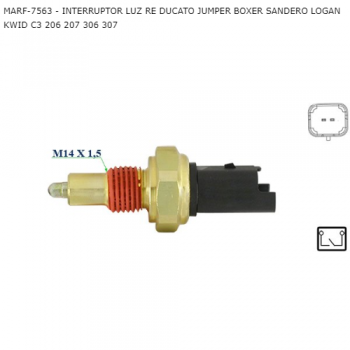 INTERRUPTOR LUZ RE FIAT DUCATO JUMPER BOXER SANDERO LOGAN KWID C3 206 207 306 307 SIMILAR: 2RHO4445