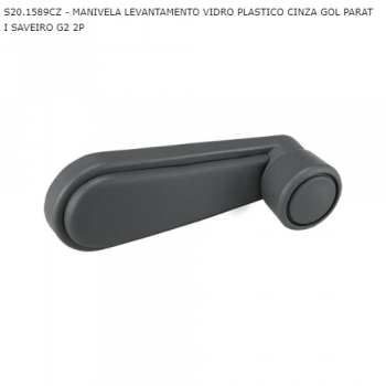 MANIVELA VW GOL PARATI SAVEIRO G2 2P/4P LEVANTAMENTO VIDRO PLASTICO CINZA SIMILAR: S201589CZ