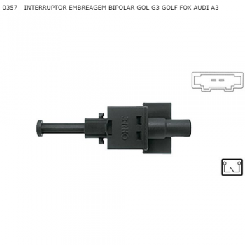INTERRUPTOR EMBREAGEM VW GOL G3 GOLF FOX AUDI A3 BIPOLAR SIMILAR: M7466
