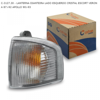 LANTERNA DIANTEIRA FORD ESCORT VERONA 87>92 APOLLO 90>93 LADO ESQUERDO CRISTAL SIMILAR: 92113 SIMILAR: C312730