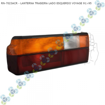 LANTERNA TRASEIRA VW VOYAGE 91>95 LADO ESQUERDO SIMILAR: C044829