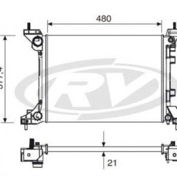 RADIADOR FIAT UNO 1.0/1.4 C/S ACD MANUAL 10/ AGUA NOVO SIMILAR: 12542