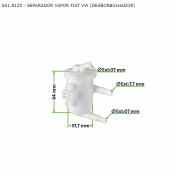 SEPARADOR VAPOR FIAT VW (DESBORBULHADOR) SIMILAR: DSC2056 SIMILAR: VOG555