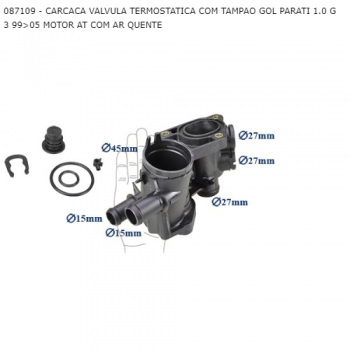CAVALETE DISTRIBUICAO DE AGUA VW GOL PARATI 1.0 G3 99>05 MOTOR AT COM AR QUENTE SIMILAR: 087109 SIMILAR: VC172 SIMILAR: 40065 SIMILAR: 7008