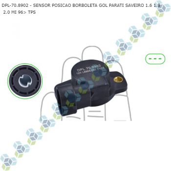 SENSOR POSICAO BORBOLETA VW GOL PARATI SAVEIRO 1.6 1.8 2.0 MI 96> TPS SIMILAR: MTE7260 SIMILAR: 40415902 SIMILAR: SS10691 SIMILAR: DS1902