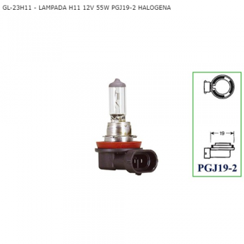 LAMPADA H11 12V 55W PGJ19-2 HALOGENA SIMILAR: GL23H11