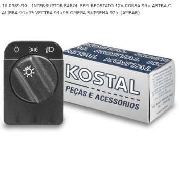 INTERRUPTOR FAROL GM CORSA 94> ASTRA CALIBRA 94>95 VECTRA 94>96 OMEGA SUPREMA 92> (AMBAR) SEM REOSTATO 12V SIMILAR: IM22371 SIMILAR: DNI2171