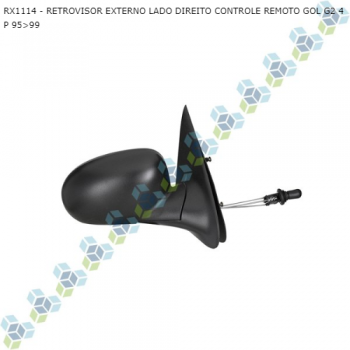 RETROVISOR EXTERNO VW GOL G2 4P 95>99 LADO DIREITO CONTROLE REMOTO SIMILAR: C150210 SIMILAR: RWGE24CR