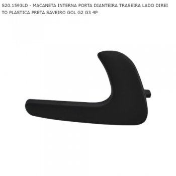 MACANETA INTERNA VW SAVEIRO GOL G2 G3 4P PORTA DIANTEIRA TRASEIRA LADO DIREITO PLASTICA PRETA SIMILAR: S201593LD