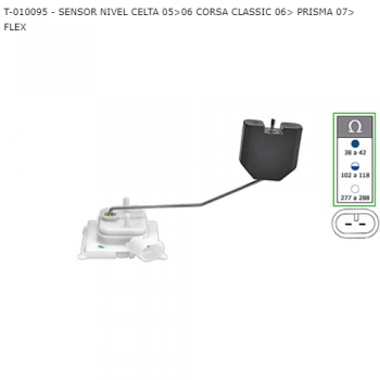 SENSOR NIVEL GM CELTA 05>06 CORSA CLASSIC 06> PRISMA 07> FLEX SIMILAR: DS2321 SIMILAR: IND011225