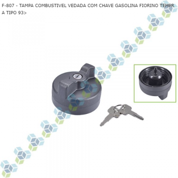 TAMPA COMBUSTIVEL FIAT FIORINO TEMPRA TIPO 93> VEDADA COM CHAVE GASOLINA SIMILAR: F637