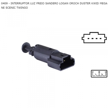 INTERRUPTOR LUZ FREIO RENAULT SANDERO LOGAN OROCH DUSTER KWID MEGANE SCENIC TWINGO SIMILAR: MARF7419