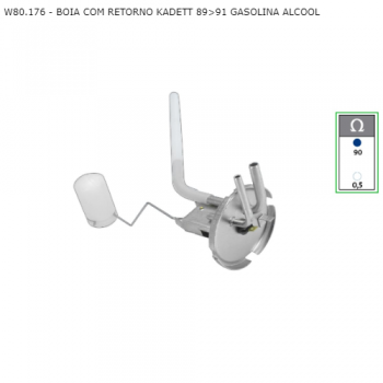 BOIA GM KADETT 89>91 GASOLINA ALCOOL COM RETORNO SIMILAR: W80176 SIMILAR: BT7158