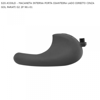 MACANETA INTERNA VW GOL PARATI G2 2P 96>01 PLASTICO PORTA DIANTEIRA LADO DIREITO CINZA SIMILAR: S204330LD