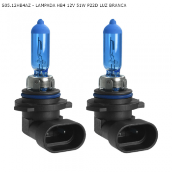 LAMPADA HB4 12V 51W P22D LUZ BRANCA SIMILAR: S0512HB4AZ SIMILAR: 9006