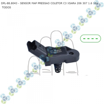 SENSOR MAP CITROEN C3 XSARA 206 307 1.6 16V TODOS PRESSAO COLETOR SIMILAR: DS1715 SIMILAR: MTE7192