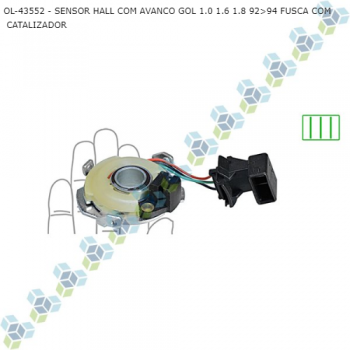 SENSOR HALL VW GOL 1.0 1.6 1.8 92>94 FUSCA COM CATALIZADOR COM AVANCO SIMILAR: OL43552