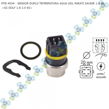 SENSOR TEMPERATURA VW GOL PARATI SAVEIRO 1.0 MI >02 GOLF 1.8 2.0 92> DUPLO SIMILAR: IG810 SIMILAR: MTE4034 SIMILAR: VC44034