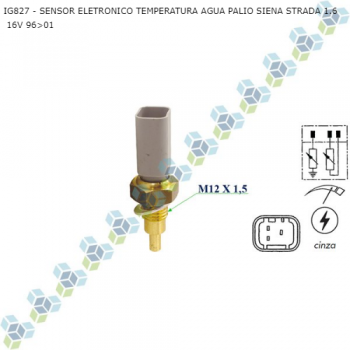 SENSOR TEMPERATURA FIAT PALIO SIENA STRADA 1.6 16V 96>01 ELETRONICO SIMILAR: VC44010 SIMILAR: MTE4010 SIMILAR: MARF9010