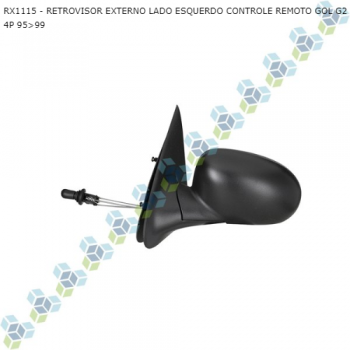 RETROVISOR EXTERNO VW GOL G2 4P 95>99 LADO ESQUERDO CONTROLE REMOTO SIMILAR: C150300