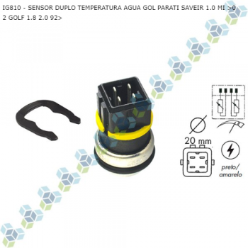 SENSOR TEMPERATURA VW GOL PARATI SAVEIR 1.0 MI >02 GOLF 1.8 2.0 92> DUPLO SIMILAR: VC44034 SIMILAR: MTE4034 SIMILAR: MARF9034