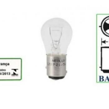 LAMPADA P21/5W 12V 21/5W BAY15D 2 POLOS PINOS DESENCONTRADOS CODIGO: GE103412V SIMILAR: HE7528