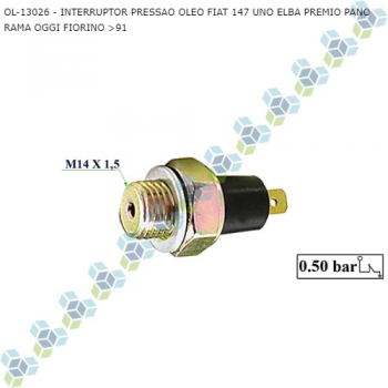 INTERRUPTOR OLEO FIAT 147 UNO ELBA PREMIO PANORAMA OGGI FIORINO >91 SIMILAR: OL13026 SIMILAR: RHO3345 SIMILAR: D15357