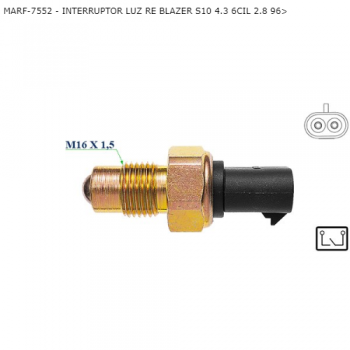 INTERRUPTOR LUZ RE GM BLAZER S10 4.3 6CIL 2.8 96> SIMILAR: MARF7552 SIMILAR: 3RHO4470