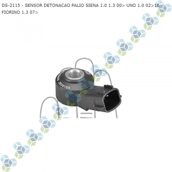 SENSOR DETONACAO FIAT PALIO SIENA 1.0 1.3 00> UNO 1.0 02>16 FIORINO 1.3 07> SIMILAR: MTE7000 SIMILAR: DPL828152