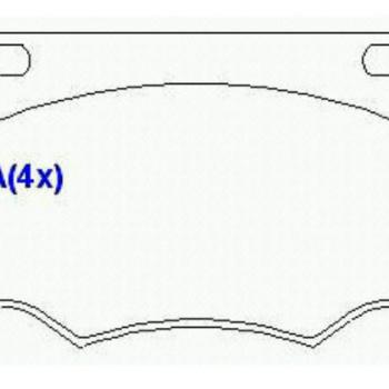 PASTILHA FREIO GM OPALA COMODORO 77/92 DIANTEIRO SIMILAR: SYL1088 SIMILAR: RCPT00251