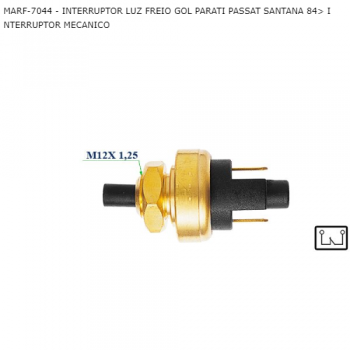 INTERRUPTOR LUZ FREIO VW GOL PARATI PASSAT SANTANA 84> INTERRUPTOR MECANICO SIMILAR: 3RHO370 SIMILAR: IM11139 SIMILAR: MARF7430