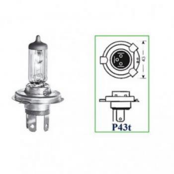 LAMPADA H4 12V 60/55W P43T HALOGENA CODIGO: GL11H4