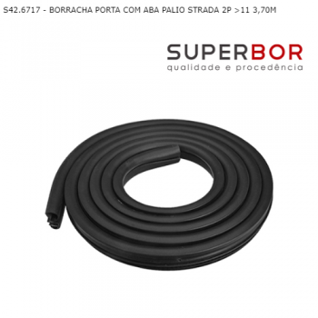 BORRACHA PORTA FIAT PALIO STRADA 2P >11 3,70M COM ABA SIMILAR: S426717
