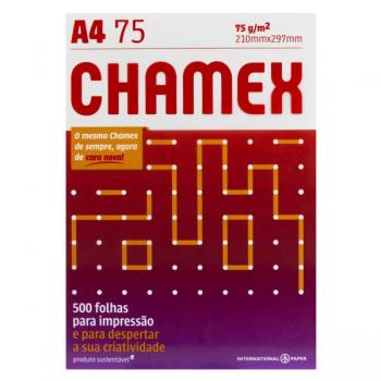 RESMA PAPEL A4 CHAMEX 75G 500FL unidade
